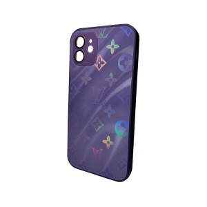 Чохол для смартфона AG Glass Gradient LV Frame for Apple iPhone 12 Deep Purple Код: 428970-14