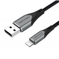 Кабель Vention USB 2.0 A to Lightning Cable 1M Gray Aluminum Alloy Type (LABHF) Код: 427180-14