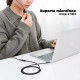 Кабель Vention Cotton Braided 3.5mm Audio Extension Cable 0.5M Черное Metal Type Код: 453090-14