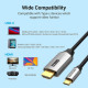 Кабель Vention Cotton Braided USB-C to HDMI Cable 1.5M Черное Aluminum Alloy Type Код: 452410-14