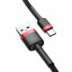 Кабель Baseus Cafule Cable USB For Type-C 3A 0.5m Red+Черный Код: 462580-14