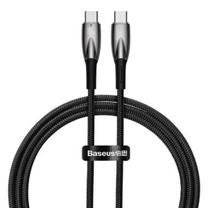 Кабель Baseus Glimmer Series Fast Charging Data Cable Type-C to Type-C 100W 2m Черное Код: 456800-14