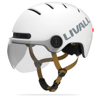 Захисний шолом Livall L23 (L) Ivory White (58-62см), сигнал поворотів та стопів, додаток, зйомний візор (пульт BR80 в комплекті не іде) Код: 437660-14