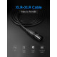 Аудіо кабель UGREEN AV130 Cannon Male to Female Microphone Extension Audio Cable 3m (Black)(UGR-20711)