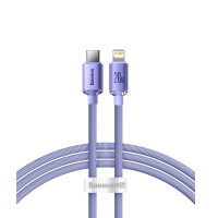 Кабель Baseus Crystal Shine Series Fast Charging Data Cable Type-C to iP 20W 2m Purple Код: 457061-14