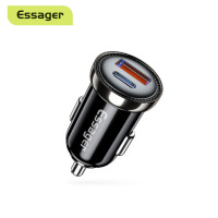 Автомобільний зарядний пристрій Essager Sunset Type-C to Lightning 20W USB Charging Cable black (ECC2Q-WL0A) Код: 407271-14
