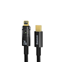 Кабель Baseus Explorer Series Auto Power-Off Fast Charging Data Cable Type-C to IP 20W 2m Black Код: 451991-14