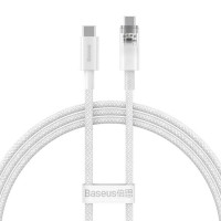 Кабель Baseus Explorer Series Fast Charging Cable with Smart Temperature Control Type-C to Type-C 100W 2m Stellar Белый Код: 457071-14