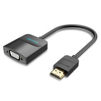Адаптер Vention HDMI to VGA Converter with Female Micro USB and Audio Port 0.15M Black (42161) Код: 411881-14