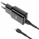 Мережевий зарядний пристрій HOCO C88A Star round dual port charger set(iP) Black Код: 405221-14