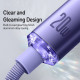 Кабель Baseus Crystal Shine Series Fast Charging Data Cable Type-C to iP 20W 2m Purple Код: 457061-14