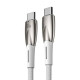 Кабель Baseus Glimmer Series Fast Charging Data Cable Type-C to Type-C 100W 1m Белый Код: 457021-14