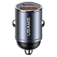 Автомобільний зарядний пристрій Usams US-CC206 C38 PD30W A+C Dual Ports Fast Charging Invisible Ring Car Charger tarnish Код: 436571-14