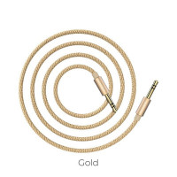 Аудiо-кабель BOROFONE BL3 Audiolink audio AUX cable, 1m Gold Код: 404971-14