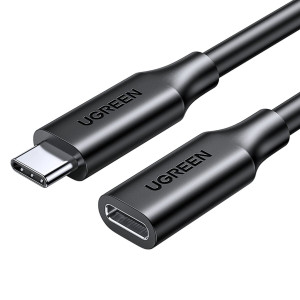 Кабель UGREEN US353 USB-C/M to USB-C/F Gen2 5A Extension Cable 1m (Черное)(UGR-10387) Код: 454271-14