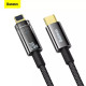 Кабель Baseus Explorer Series Auto Power-Off Fast Charging Data Cable Type-C to IP 20W 2m Black