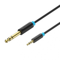 Кабель Vention 3.5mm TRS Male to 6.35mm Male Audio Cable 2M Black (BABBH)