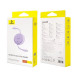 Кабель Baseus Free2Draw Mini Retractable Charging Cable Type-C to Type-C 100W 1m Nebula Purple Код: 457062-14