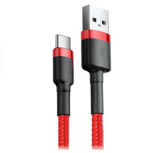 Кабель Baseus Cafule Cable USB For Type-C 3A 0.5m Red+Red Код: 462582-14