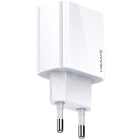 Мережевий зарядний пристрій Usams US-CC118 T34 PD Fast Travel Charger 20W (EU) White Код: 405052-14