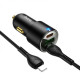 Автомобільний зарядний пристрій HOCO NZ6 PD45W 3-port(2C1A) car charger set(Type-C to iP) Black Код: 405442-14