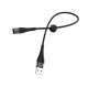 Кабель BOROFONE BX32 USB to iP 2.4A, 0.25m, nylon, aluminum+TPE connectors, Черное Код: 427192-14