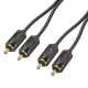 Аудiокабель HOCO UPA29 dual RCA red and white double lotus audio cable Black Код: 423072-14