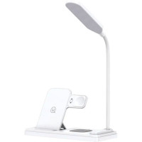 Бездротовий зарядний пристрій Usams US-CD195 15W 4in1 Wireless Charging Holder With Table Lamp Код: 421322-14