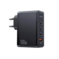 Мережевий зарядний пристрій Usams US-CC163 T50 100W 4 Ports ACCC GaN Fast Charger (EU) Black Код: 412722-14