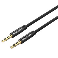Кабель Vention Fabric Braided 3.5mm Male to Male Audio Cable 0.5M Black Metal Type (BAGBD) Код: 420362-14