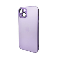 Чохол для смартфона AG Glass Matt Frame Color Logo for Apple iPhone 15 Light Purple Код: 430162-14