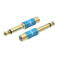 Адаптер Vention 6.35mm Male to RCA Female Audio Adapter Blue Aluminum Alloy Type (VDD-C03) Код: 420363-14