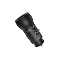 Автомобільний зарядний пристрій BOROFONE BZ9 Wise route dual port car charger Black Код: 404983-14