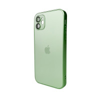 Чохол для смартфона AG Glass Matt Frame Color Logo for Apple iPhone 11 Light Green Код: 430093-14