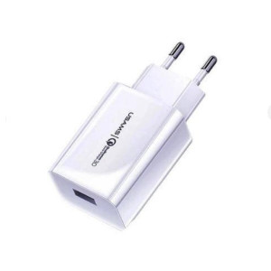 Мережевий зарядний пристрій Usams US-CC083 T22 Single USB QC3.0 Travel Charger (EU) White Код: 421313-09