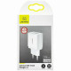 Мережевий зарядний пристрій Usams US-CC090 T24 2.1A Dual USB Travel Charger (EU) White Код: 405053-14