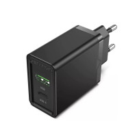 Зарядний пристрій Vention Two-Port USB(A+C) Wall Charger (18W/20W) EU-Plug Black (FBBB0-EU) Код товара: 411853-14