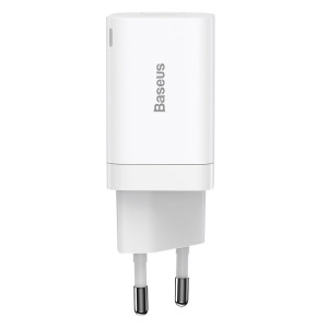 Мережевий зарядний пристрій Baseus Super Si Pro Quick Charger C+U 30Вт EU Белый Код: 452123-14