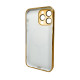 Чохол для смартфона AG Glass Sapphire Frame MagSafe Logo for Apple iPhone 15 Pro Gold Код: 429113-14