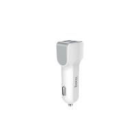 Автомобільний зарядний пристрій HOCO Z23 grand style dual-port car charger set with Micro cable White