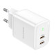 Мережевий зарядний пристрій BOROFONE BN9 Reacher PD35W dual port(2C) charger(EU) White