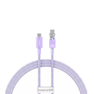 Кабель Baseus Explorer Series Fast Charging Cable with Smart Temperature Control USB-C to USB-C 100W 1m Nebula Purple Код: 457083-14