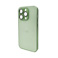 Чохол для смартфона AG Glass Matt Frame Color Logo for Apple iPhone 14 Pro Light Green Код: 430153-14