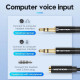 Кабель Vention 2*3.5mm Male to 4 Pole 3.5mm Female Audio Cable 0.3M Черное ABS Type (BBTBY) Код: 452404-14