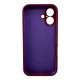 Чохол для смартфона Silicone Full Case AA Camera Protect for Apple iPhone 16 47,Plum Код: 456964-14