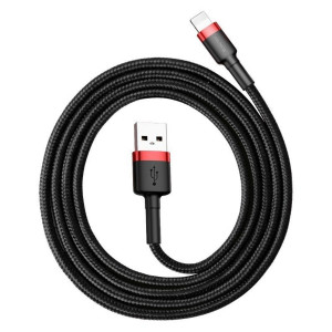 Кабель Baseus Cafule Cable USB For Lightning 1.5A 2m Red+Black Код: 452124-14