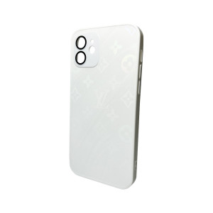 Чохол для смартфона AG Glass Gradient LV Frame for Apple iPhone 12 Pearly White Код: 428974-14