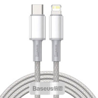 Кабель Baseus High Density Braided Fast Charging Data Cable Type-C to iP PD 20W 2m Белый Код: 457024-14