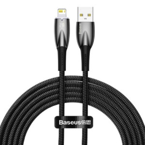 Кабель Baseus Glimmer Series Fast Charging Data Cable USB to iP 2.4A 2m Черное Код: 456984-14