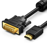 Кабель UGREEN HD106 HDMI to DVI Cable 2m (Черное) (UGR-10135) Код: 454274-14